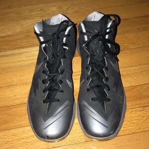 Men's Nike Lunarlon Hyperquickness Black Silver High top sneakers